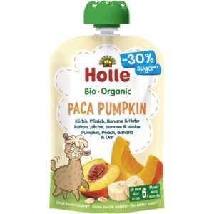 Piure din dovleac piersici banane si ovaz fara gluten pentru copii 6 luni, eco - Holle