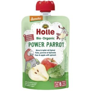 Piure din pere si mere cu spanac pentru copii fara gluten 6 luni, eco - Holle