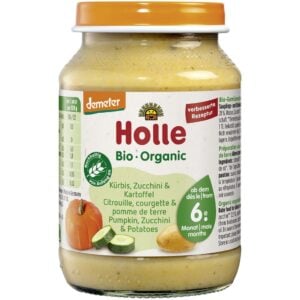 Piure din zucchini dovleac si cartofi pentru copii fara gluten  6 luni, eco - Holle