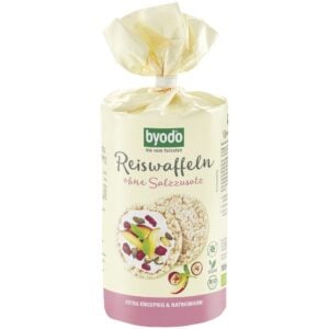 Rondele din orez expandat fara sare fara gluten, eco - Byodo