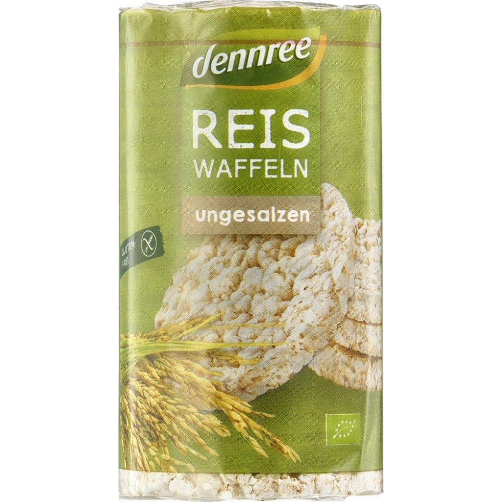 Rondele din orez expandat fara sare fara gluten, eco - Dennree