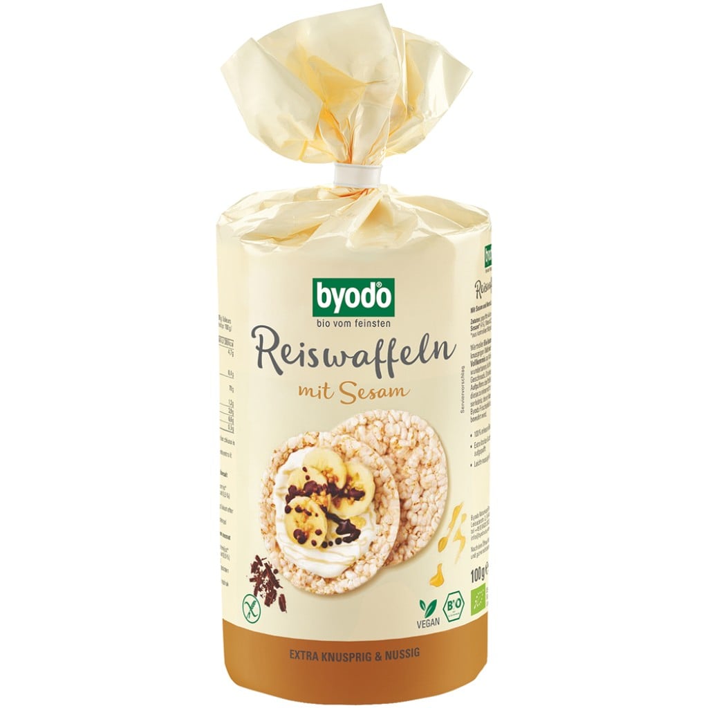 Rondele din orez expandat si susan fara gluten, eco - Byodo