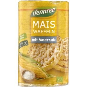 Rondele din porumb expandat cu sare fara gluten, eco - Dennree