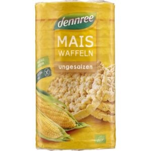 Rondele din porumb expandat fara sare fara gluten, eco - Dennree