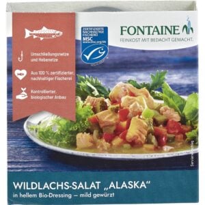Salata de somon salbatic Alaska in dressing bio usor condimentat - Fontaine