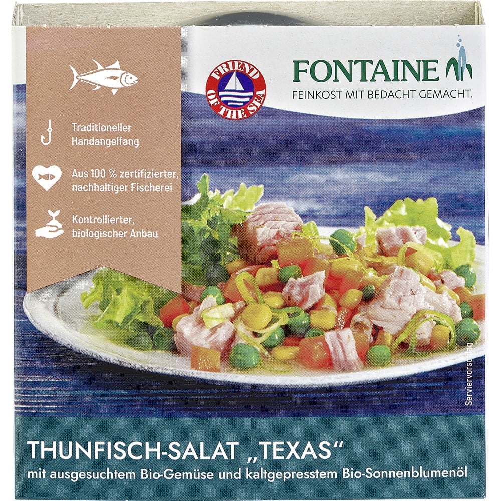 Salata de ton Texas cu legume bio si ulei de floarea-soarelui bio - Fontaine