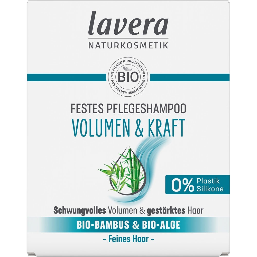 Sampon solid pentru volum si par puternic cu bambus bio si alge bio - Lavera