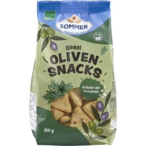 Snack vegan din spelta cu masline si ierburi de provence, eco - Sommer