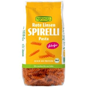 Spirelli din linte rosie fara gluten, eco - Rapunzel
