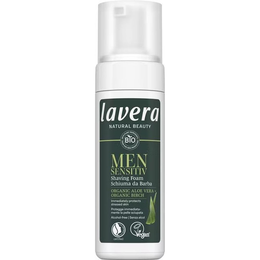 Spuma de ras sensitiv cu aloe vera bio si mesteacan bio - Lavera