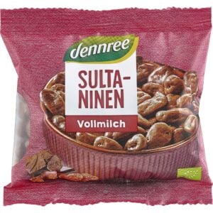 Stafide in ciocolata cu lapte, eco - Dennree
