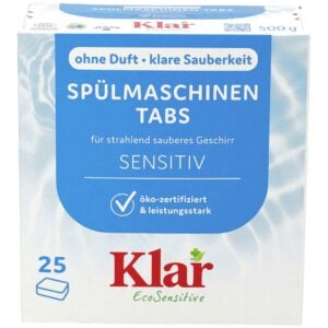 Tablete pentru masina de spalat vase sensitiv fara parfum - Klar