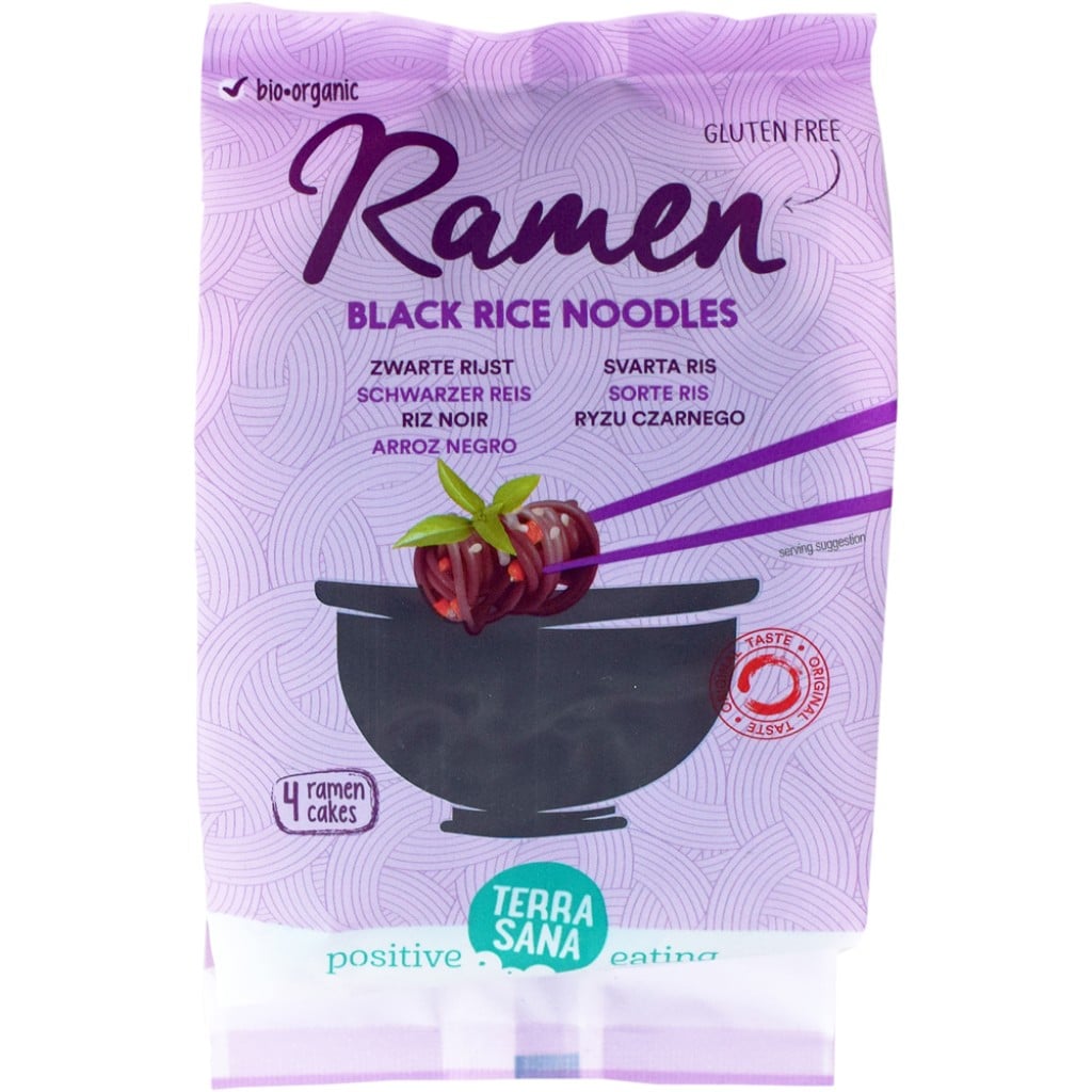 Taitei Ramen din orez negru Ramen fara gluten, eco - Terrasana