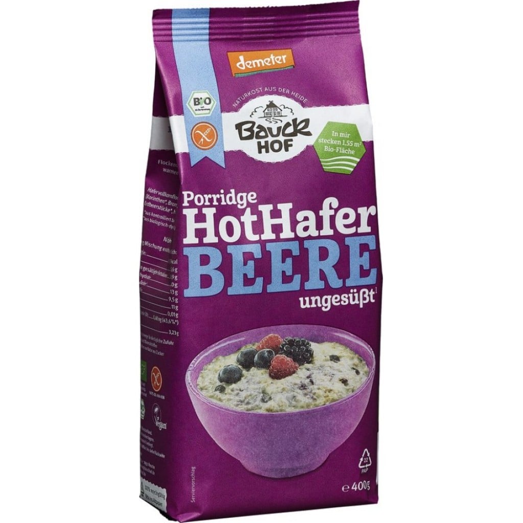 Terci de ovaz cu fructe de padure fara gluten, eco - BauckHof