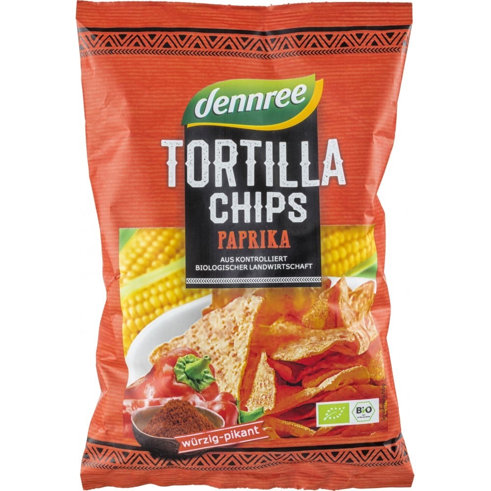Tortilla chips cu ardei, eco - Dennree