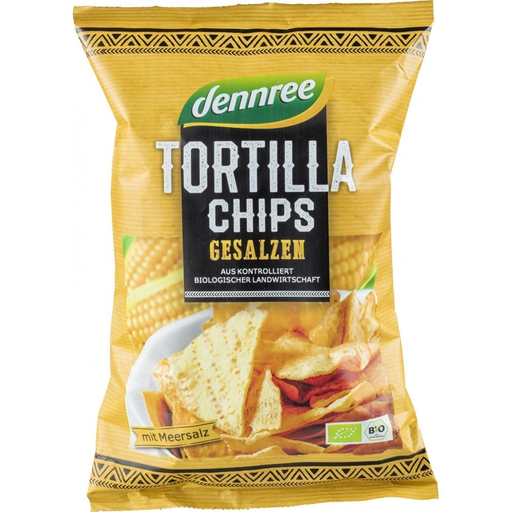 Tortilla chips cu sare, eco - Dennree