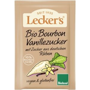Zahar de sfecla vanilat cu vanilie Bourbon 3x8g  fara gluten si vegan, eco - Leckers