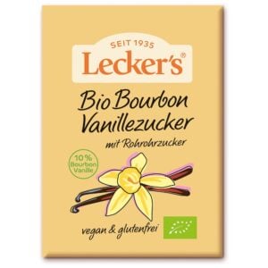Zahar vanilat cu 10% vanilie Bourbon 2x8g fara gluten, eco - Leckers