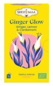 Ceai awake - ginger glow - ghimbir, lamaie si cardamom bio 16dz x 2g 32g Shotimaa