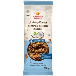 Biscuiti crocanti din ovaz cu migdale si cocos fara gluten, eco - Hammermuhle