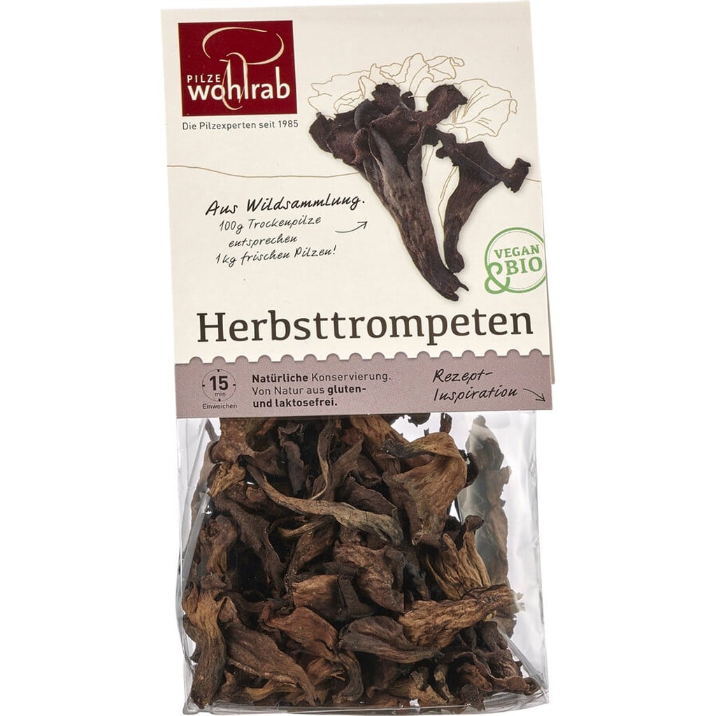 Ciuperci trompete negre deshidratate nativ fara gluten, eco - Wohlrab