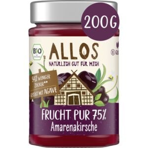 Dulceata de cirese amare cu sirop de agave fara gluten, eco - Allos