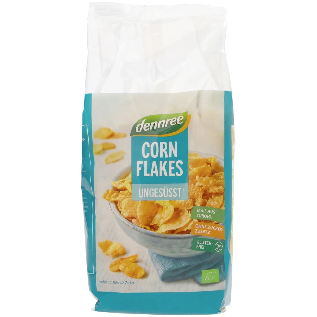 Fulgi de porumb neindulciti fara gluten, eco - Dennree