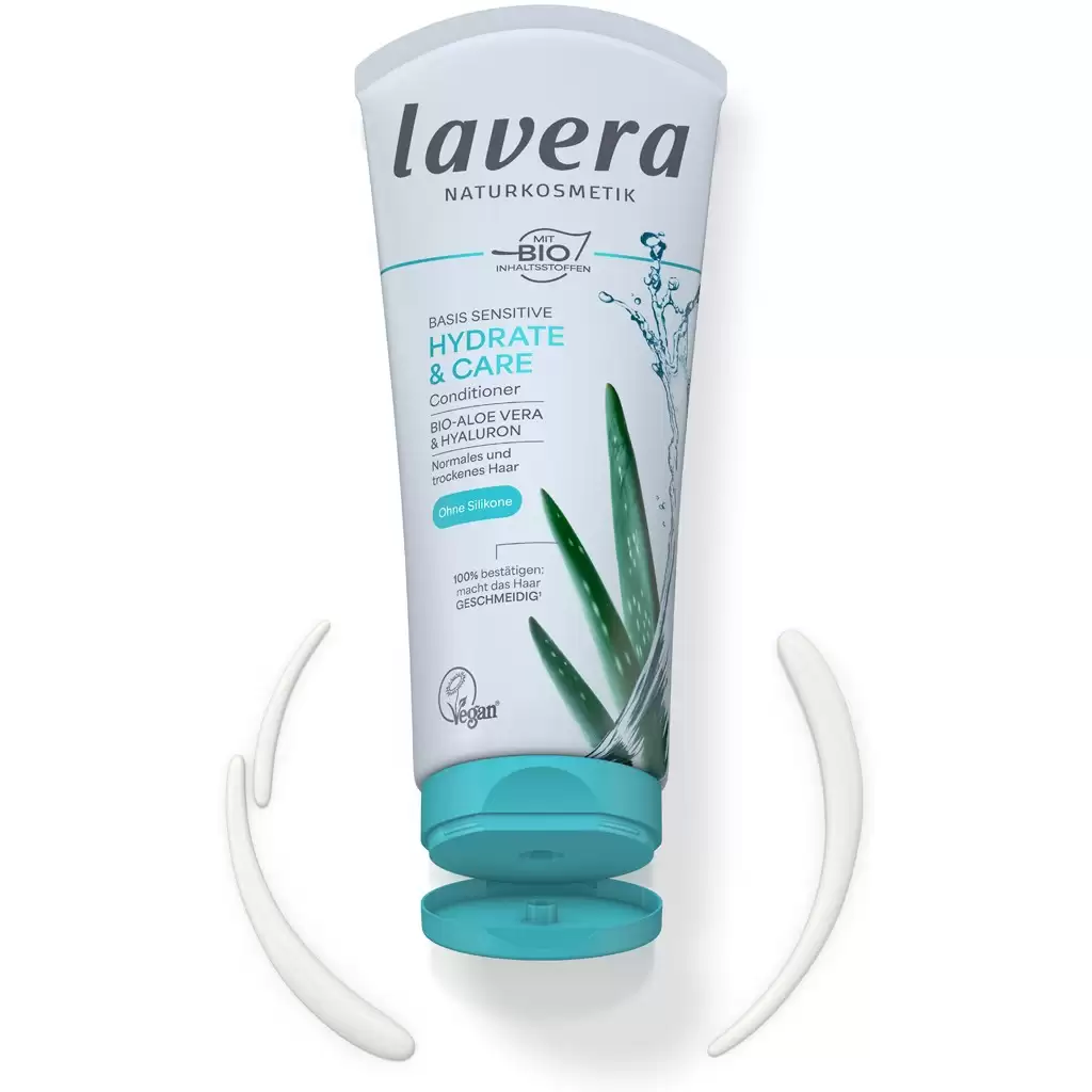 Balsam sesnistive Hydrate&amp;Care cu aloe vera si acid hialuronic pentru par uscat si normal - Lavera