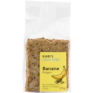 Crackers cu banana ovaz si secara 8 felii, eco - KarisCrackers