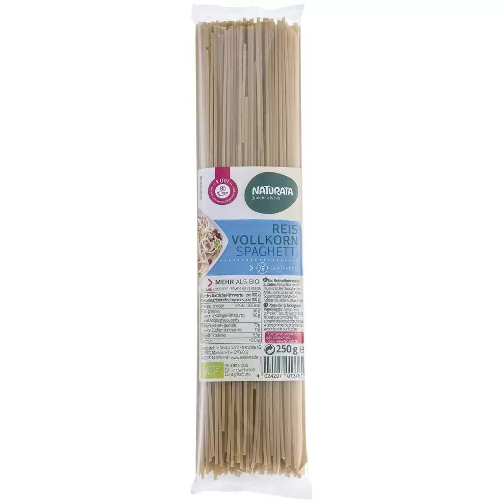 Spaghetti integrale din orez fara gluten, eco - Naturata