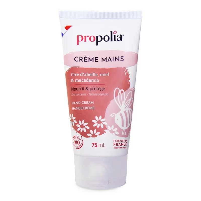 Crema de maini cu ceara de albine, miere si macadamia ecologica 75ml Propolia