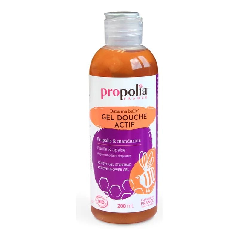 Gel de dus activ cu propolis si mandarine ecologic 200ml Propolia
