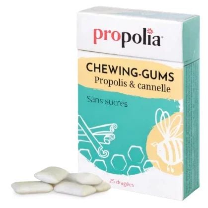 Guma de mestecat cu propolis si scortisoara fara zahar 25 drajeuri 35g Propolia