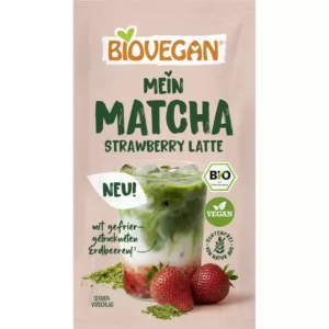 Mix pentru Matcha latte cu capsuni nativ fara gluten, eco - Biovegan