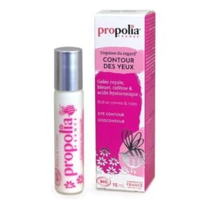 Roll-on pentru conturul ochilor cu laptisor de matca, albastrele, cafeina si acid hyaluronic ecologic 15ml Propolia