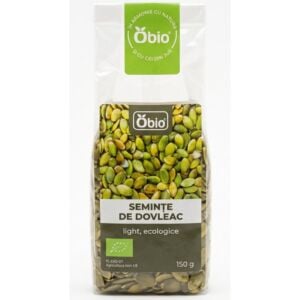 Seminte de dovleac light bio 150g Obio