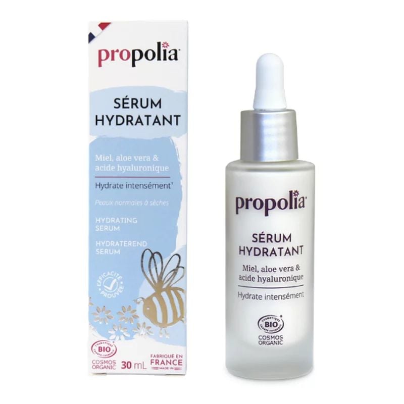 Ser hidratant cu miere, aloe vera si acid hyaluronic ecologic 30ml Propolia