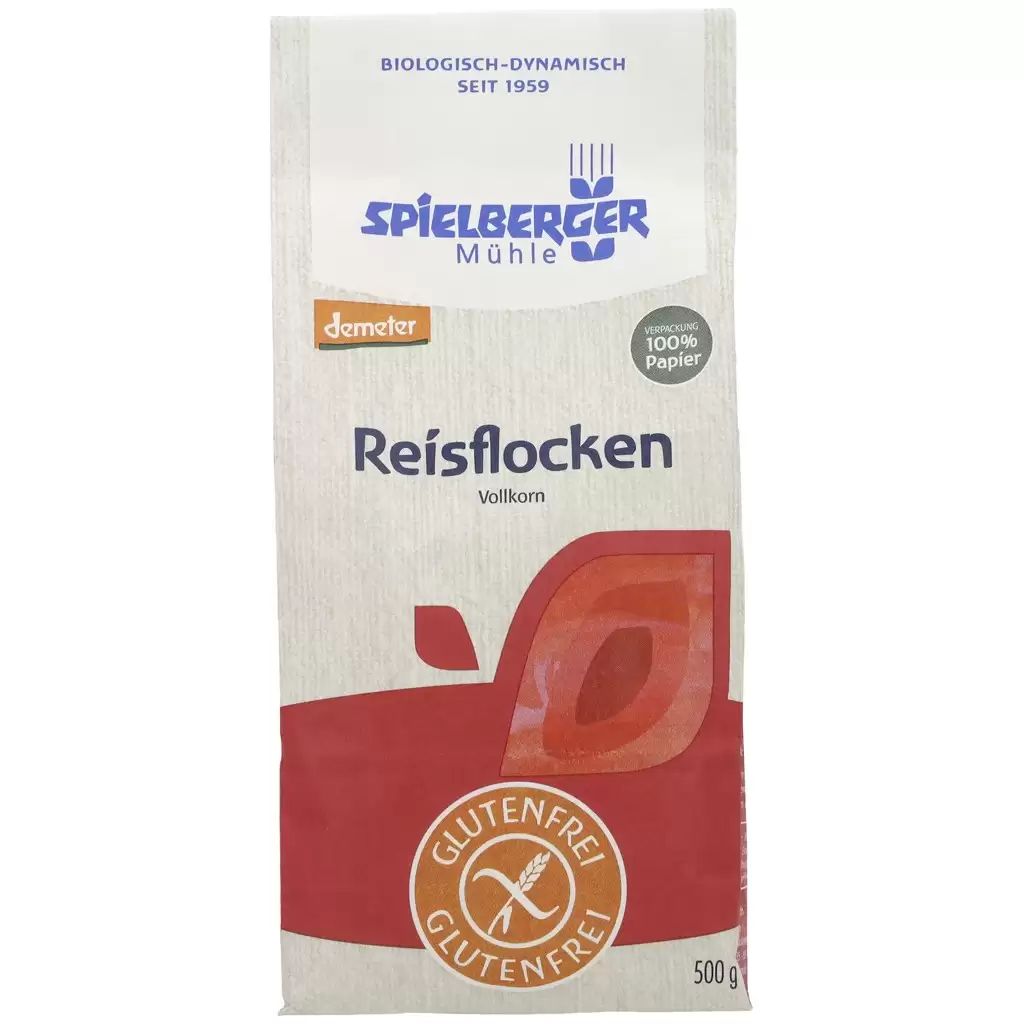 Fulgi integrali de orez fara gluten Demeter, eco - Spielberger