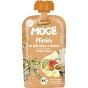 Piure din mere piersici banane si ovaz pentru copii 1 an, eco - Mogli
