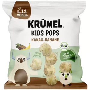 Pufuleti cu cacao si banane pentru copii 12 luni fara adaos de zaharuri, eco - Kruemel